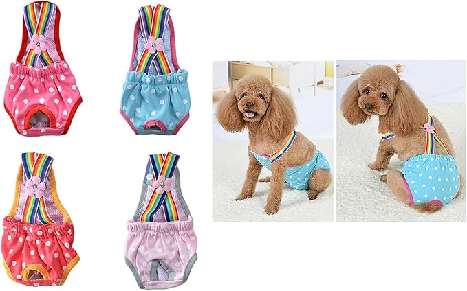 Female Dog Sanitary Panties Diaper Pantie Diapers Washable Underwears SkinFriendly Period Shorts Supply Pet Diaper Sanitary Panties