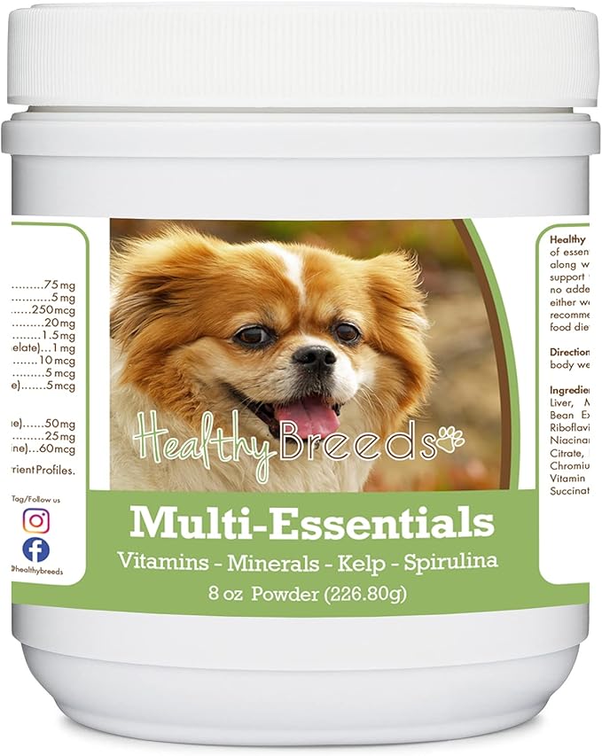 Healthy Breeds Tibetan Spaniel Multi-Essentials Powder for Dogs - an Ideal Supplement of Vitamins, Minerals & Antioxidants for Your Dog - 8 oz