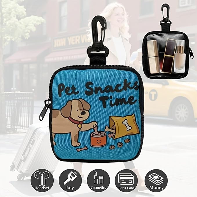 Dog Treat Bag,Portable Storage Pet Supplies,Small Dog Snack Pouch Treat Pack - for Walking Outdoor Camping Travel Vacation Hiking Adventure