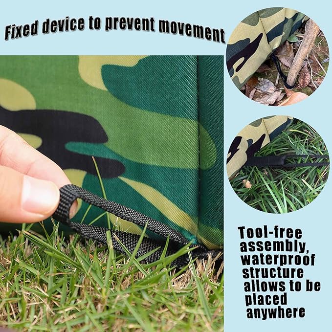 Outdoor Cat House, Cat Houses for Outdoor Cats, Weatherproof Warm and Insulated Cat House with Transparent Curtain Pet House, Stray Cats Shelter (Camouflage Green, Large-Houses)