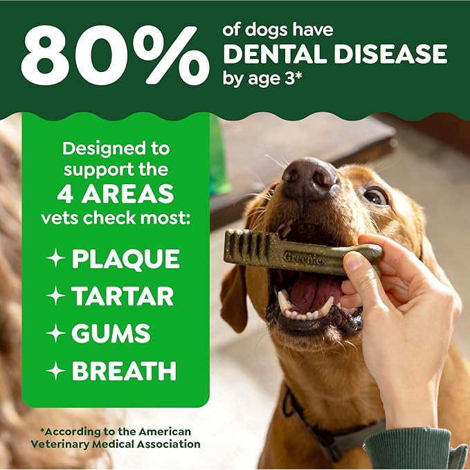 Greenies Veterinarian-Recommended Natural Dental Dog Treats, Large Size, Original Flavor, 36 oz. Pack, 24 Count