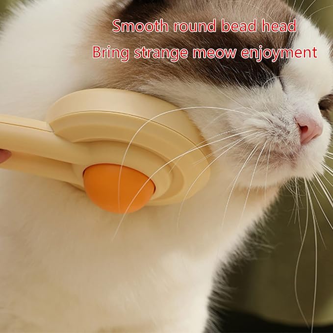 Cat Hair Comb Pet Cat Brush Pet Massage Brush Rub Hair Removal Combs For Dogs For Cat Pet Grooming Combs Bath Supplies Pet Cat Brush, champagne yellow