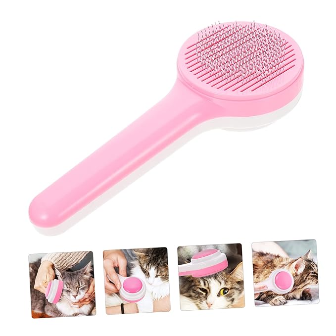 Multi-functional Pet Comb for Dogs Cats Grooming Brush Comfortable Handle Cat Brush for Shedding Pet Accessory for Easy Hair Removal