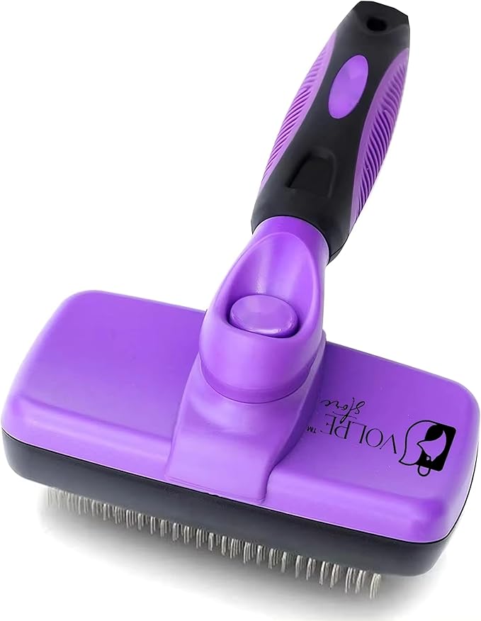 Volpe Cat Brush, Dog Brush, Cat Brushes for Indoor Cats, Easy to Clean, Dog Brush for Shedding, Dog Hair Remover, Deshedding Fur Removal,Purple