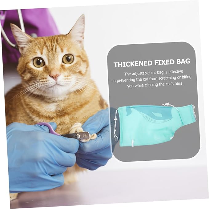 KESYOO Cat Grooming Bag Cat Shower Net for Safe Nail Trimming and Bathing Lightweight Comfortable Design for Easy Cleaning and Ear Care Random Patterns