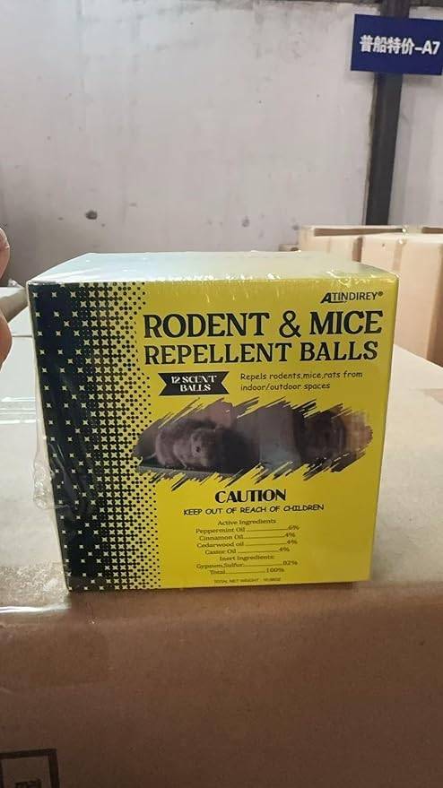 Rodent & Mice Repellent,Squirrel Repellent,Indoor/Outdoor/Car Engine Protection,Long-Lasting Peppermint Oil Formula,Safe for Pets & Kids,30-60 Days Effective Mouse Deterrent