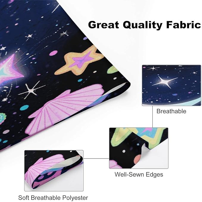 Dog Bandana Spring Pet Scarf Adjustable Triangle Star Ocean Pattern Printing Dog Bib Washable Polyester Puppy Bandana for Small Medium Large Dogs Cat Birthday Party Supplies