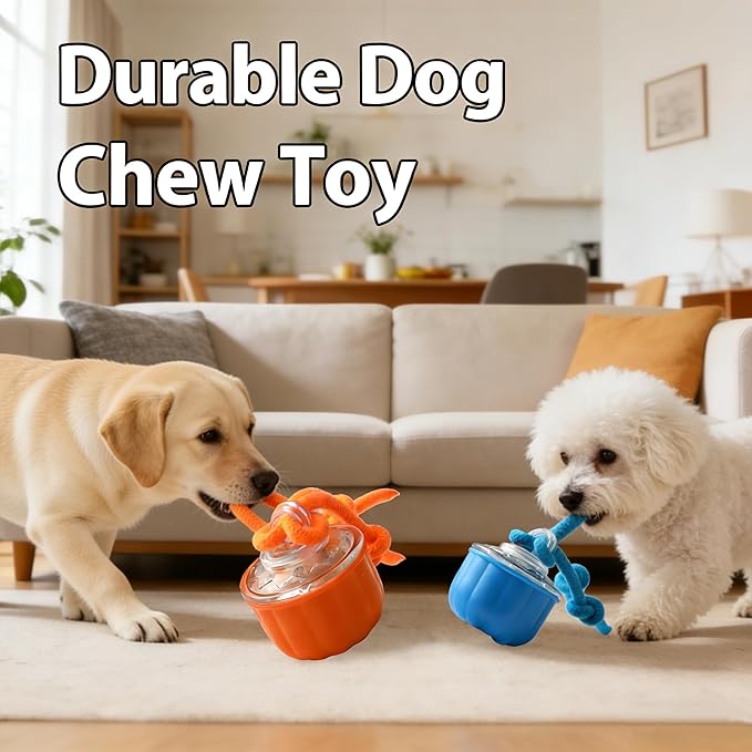 Smart Interactive Cats Toy Ball, USB Rechargeable Automatic Rolling Moving Ball for for Small & Medium Dogs, Durable Cat Teaser Toy with Chewing Rope, Indoor Exercise Toy for Kittens Cats