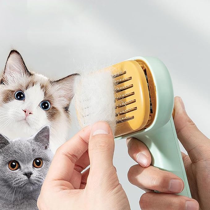 Cat Grooming Brush | Self Cleaning Slicker Tool for Dogs Cats - Comb Removes Loose Undercoat Mats Tangles Hair, Massage Pin Design Improves Circulation | for Home Salon Daily Care