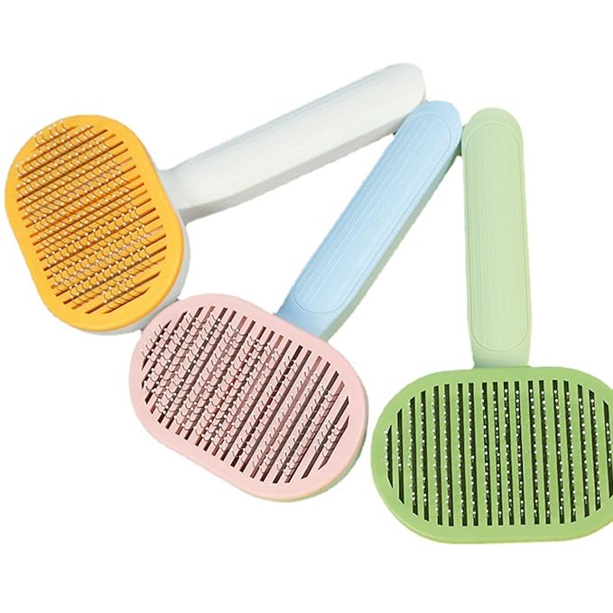 Pet Brush Slickers Comb Bent Steel Needle For Shedding & Grooming For All Long/Short Hair Dogs Cats Pet Dog Slickers Brush Soft Massage Grooming For Dogs Cats With Double
