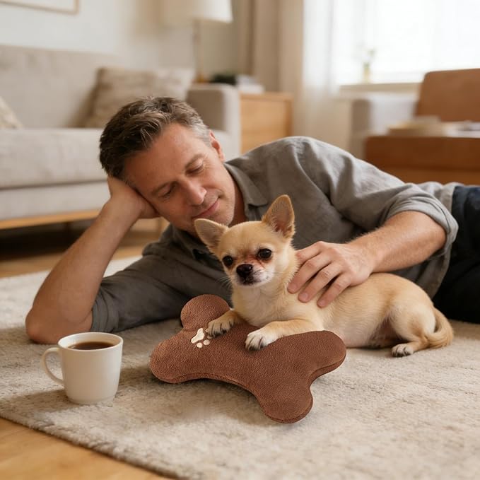 Pet Pillow | Chew-Resistant Pet Supplies | Stuffed Dog Toy Plush Animals - for Small Medium Large Puppy Kitten Aggressive Chewers Cuddling Sleeping