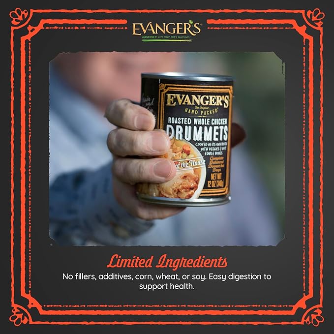 Evanger's Heritage Classics Hand Packed Hunk of Beef Dog Food – 12 Count, 12 oz Each – Tender Beef Roast Cooked in Own Juices – Grain & Gluten Free Wet Dog Food
