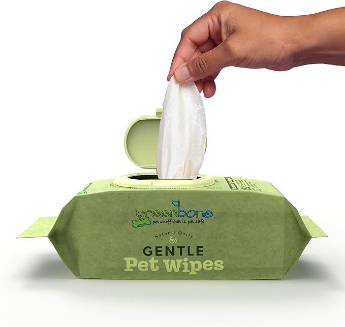 Greenbone Gentle Pet Wipes Unscented 150 Wipes