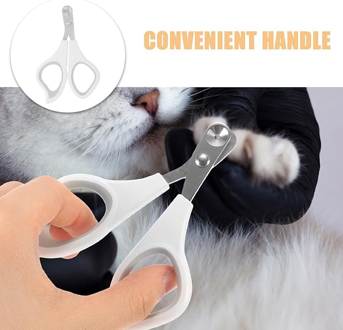 2Pcs Animal Nail Trimmer: Animal Nail Cutter - Stainless Steel Cat Grooming Tools - Puppy Toenail Clippers for Kittens Puppies Rabbits Hamsters