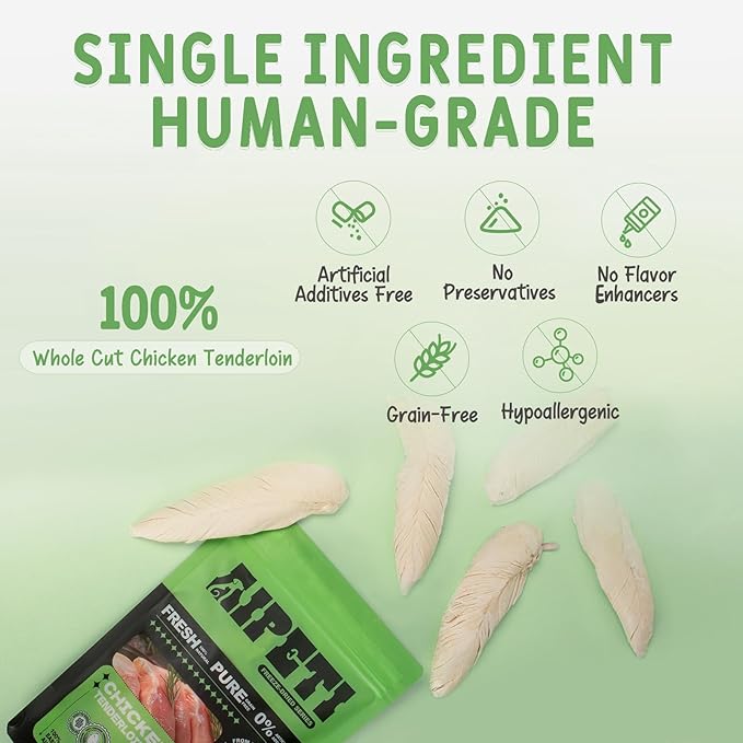 Freeze Dried Chicken Tenderloins Cats & Dogs Treats 70g, Single Ingredient, Premium Quality High Protein Training Treats, Low Fat for Weight Management, Grain Free, Gluten Free, Filler Free