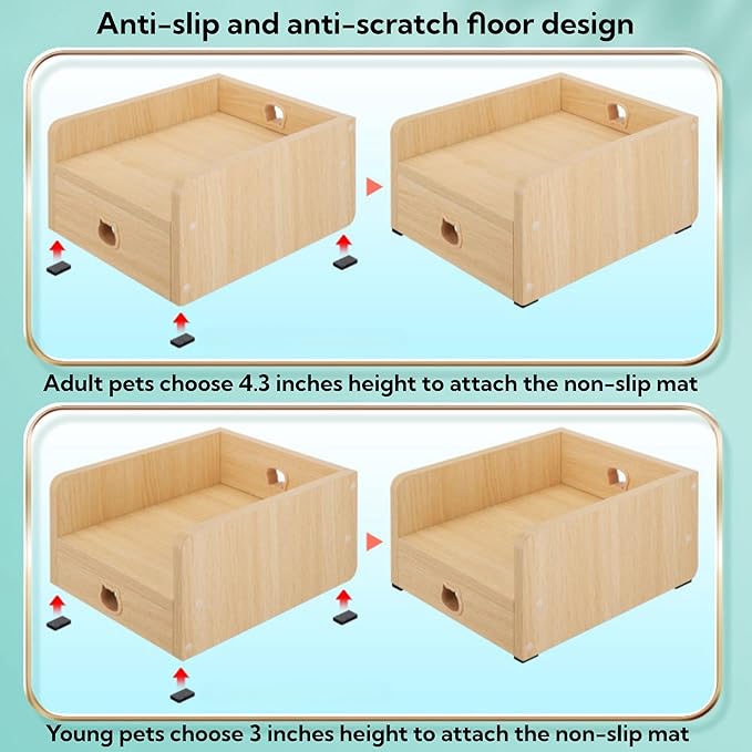 Raised Pet Feeder Stand for Cats & Dogs Neck Health, Holder for Pet Automatic Feeders, Pet Water Dispenser Stand, Adjustable Height Elevated Shelf for PETKIT, PETWANT and Most Pet Feeders