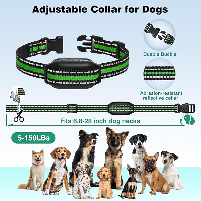 3 Dogs Shock Collar with Remote 3 Pack-3300FT Dog Training Collar with Fashlight, IPX7 E Collar with Double Shock for Small Medium Large Dogs(5-150lbs)-4 Training Modes, Adjustable Strap, Rechargeable