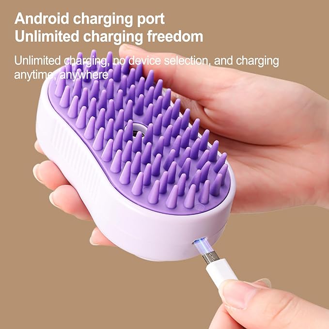 Pet Grooming Brush – Multi Functional Hair Removal Tool, Moistures Mist Feature, Ergonomic Handle, 19x7x5cm Bristles | Self Cleaning Comb for Cats Dogs Shedding Control Long Short Hair Care