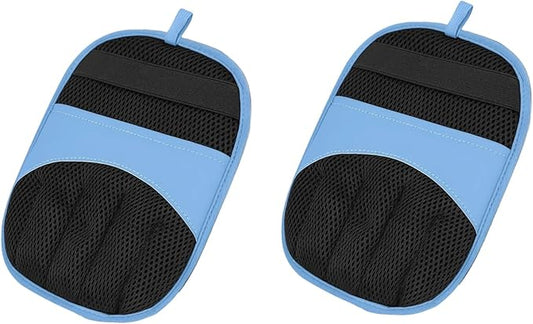2-Pack Reusable Pet Hair Remover Gloves – Dog & Cat Grooming Gloves for Clothes, Furniture, Car Seats, Bedding, and Fur Removal (Blue)