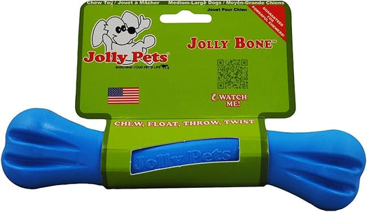 Jolly Pets 3 Pack of Jolly Bones, Blue, Large 8-Inch