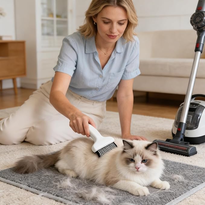 Cat Brush for Shedding,Self-Cleaning Grooming Tools,Cat Short Hair Brush Dematting Comb - for Long Short Bathing Dematting All Breeds Daily Indoor Home
