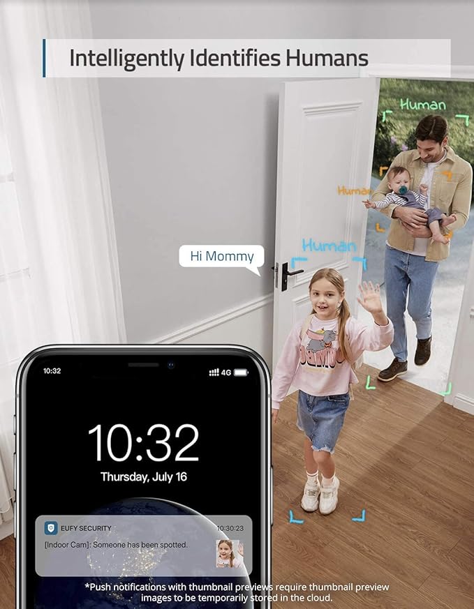 eufy Security Indoor Cam E220 2-Cam Kit, 2K Security Indoor Camera Pan & Tilt, Plug-in Camera with Wi-Fi, Human & Pet AI, Voice Assistant Compatibility, Motion Tracking, Homebase 3 Compatible