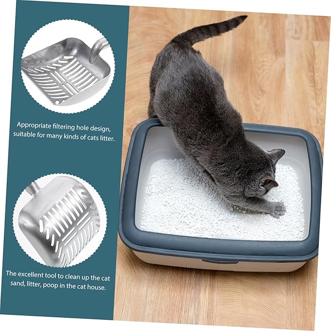Happyyami Detachable Cat Litter Scoop Handle Cat Poop Scooper for Easy Cleaning Design for Pets Home Supply for Pet Owners