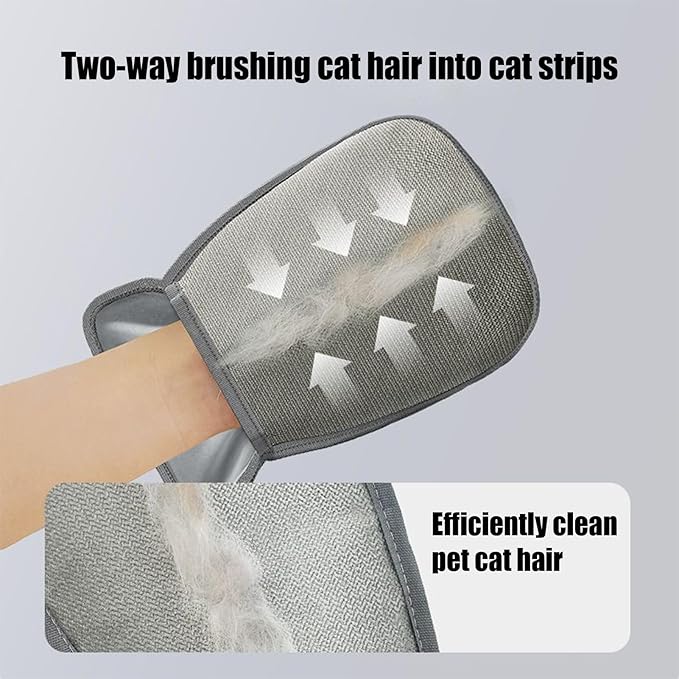 Pet Hair Removal Glove for Cats,Double-Sided Hamster Cleaning Supplies | Dog Grooming Gloves - for Clothes Bedding Sheets Carpets Sofas Mattress Pet Parents Office Car Travel Apartment Living Room