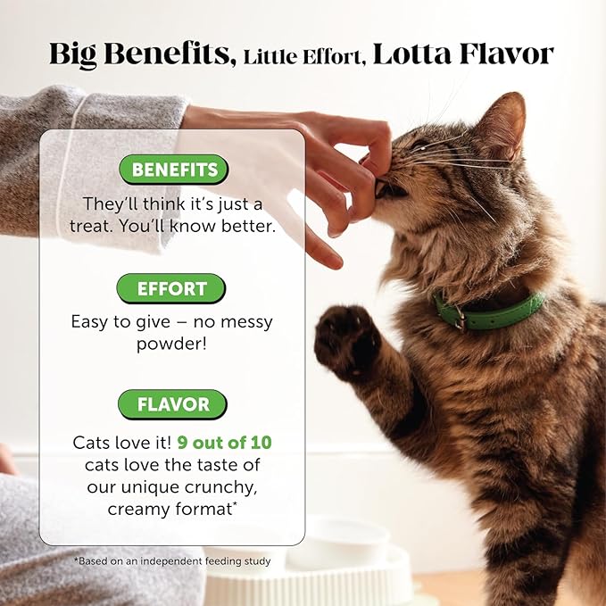 Cat Urinary Tract Health Crunchy & Creamy Chews - Promotes Healthy Digestion & Normal Bladder Function with Cranberry, Antioxidants, & Probiotics - Gut + Bladder Support Supplement (30 Day Supply)