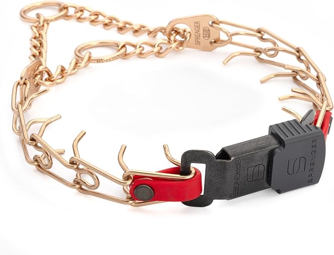 Herm Sprenger Curogan Dog Collar with Quick Release ClicLock Buckle and Biothane Insert Hypoallergenic Training Collar for Dogs Made in Germany (Cherry Red, 16in x 2.25mm(Neck Size up to 13-14in))
