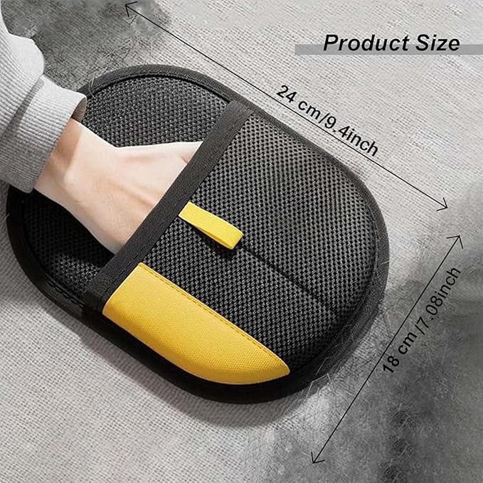 Pet Hair Remover, Pet Hair Remover Electrostatic Gloves, Washable and Reusable Double Sided Pet Hair Removal Mitt for Couch, Furniture, Carpet, Car Seat, Cat Grooming Tools (1)