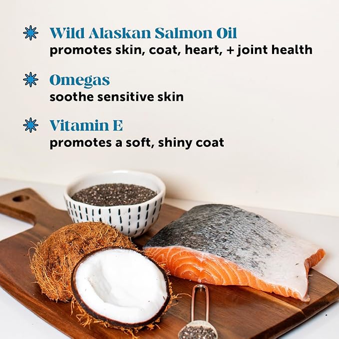Pet Honesty Skin Health Salmon Chews - Itch Relief for Dogs, Omega 3 Fish Oil for Dogs, Natural Salmon Oil for Dog Chews for Healthy Skin & Coat, May Reduce Shedding, Dog Fish Oil Supplements - 90 Ct