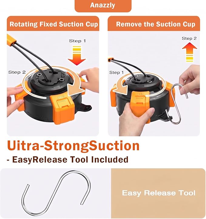 Upgraded Interactive Dog Toy, Heavy-Duty Tug-of-War Chew Toy, Stress Relief Dog Tug Toy, Durable Puppy Molar Chew Toy, Bite Resistant, Teeth Cleaning, Universal Pet Supplies (Black-Orange)
