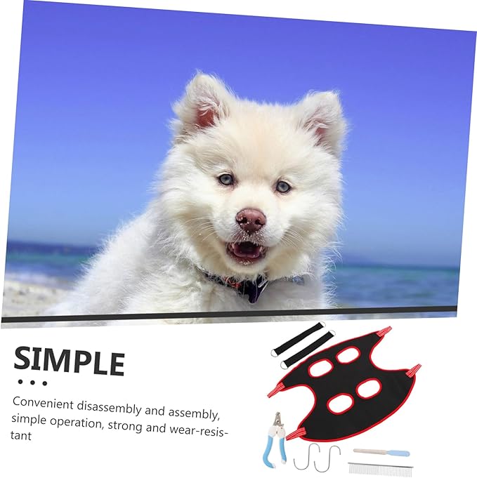 1 Set Pet Grooming Sling for Cats Dogs Grooming Hammock for Nail Trimming Easy to Washable for Pets Accessories Random Color