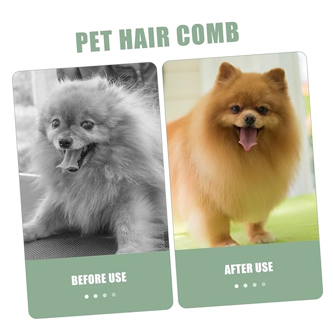 GALPADA Pet Hair Comb Dog Cat Grooming Tool for Shedding and Knot Removal Ergonomic Handheld Design for Daily Use and Bath Cleaning