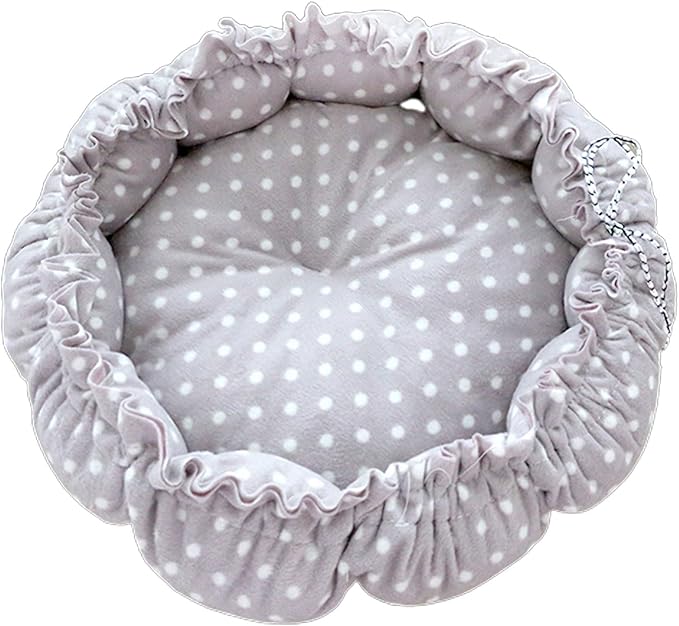 Round Bed Sleeping Dog Winter House Drawstring Design Pet Mat for Kitten Puppy Sleeping Supplies Sofa Plush Sofa on
