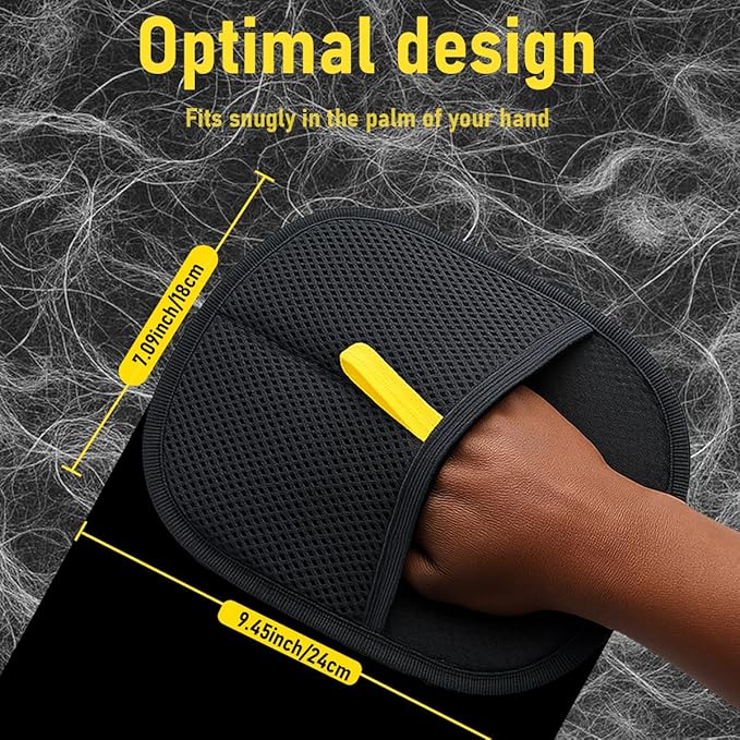 Pet Hair Removal Glove for Cats and Dogs, Electrostatic Five-Finger Design | Reusable Grooming & Cleaning Glove for Furniture, Carpet, Car Seats, and Laundry