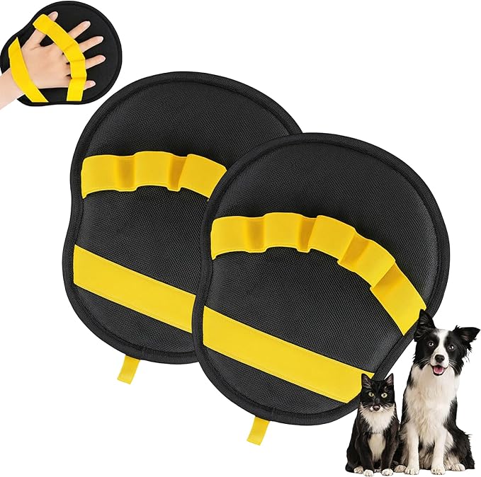 Pet Hair Removal Glove, Pet Magics Brush Glove Hair Removal Grooming Brush Electrostatic Mitt for Cats Dogs Grooming Gloves with 5-Finger Design for Home Furniture Couch Carpet Floor
