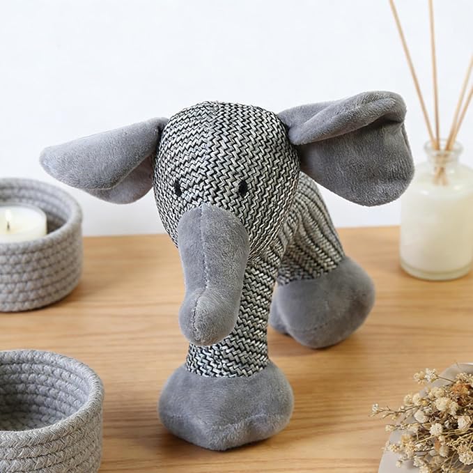 Stuffed Dog Toys - Plush Squeaker, 1 Piece Textile Creature for Canine Engagement, Soft Fabric Doll with Internal Sounder, Pet Supply, Interactive Plaything for Pups, Felines and Animals