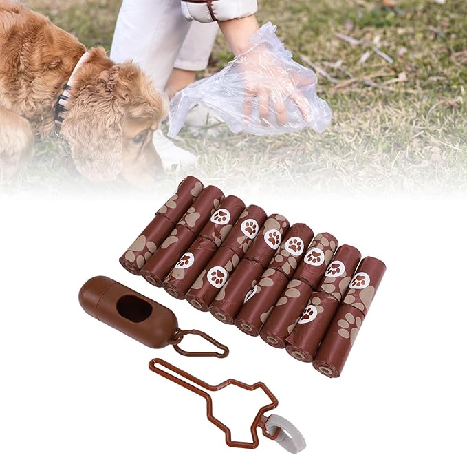 HEEPDD Dog Waste Bags, 18 Rolls Scented Poop Bag with Dispenser and Clip, Thick Leak Proof Cleanup Bags for Pet Dog Cat, Outdoor Walking Travel Supplies (#1)