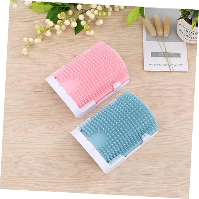 Self-Grooming Cat Brush with Rubber Bristles Cat Massage Tool for Shedding and Grooming Light