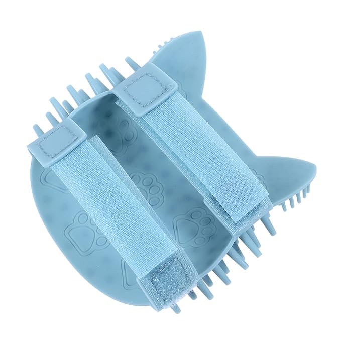 VICASKY Silicone Self-scratching Cat Grooming Brush Corner Brush for Cats Easy to Clean Durable Massage Tool for Loose Hair Removal Wet Dry Use Light