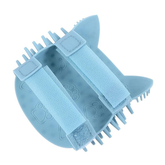 VICASKY Silicone Self-scratching Cat Grooming Brush Corner Brush for Cats Easy to Clean Durable Massage Tool for Loose Hair Removal Wet Dry Use Light