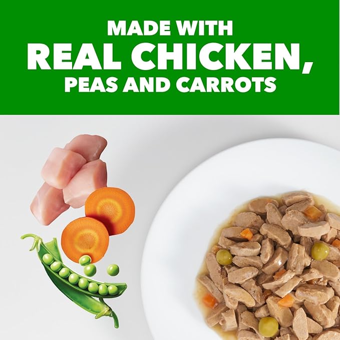 IAMS Proactive Health Adult Wet Dog Food, Chicken, Peas and Carrots Recipe, 3.5 oz. Pouch (16 Count, Pack of 1)