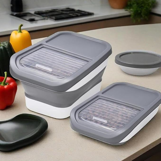 Dog Food Storage - Sliding Lid Pet Kibble Box, Moisture Proof Organizer, Bin For Dry Food, Secure Supply Container | Lightweight Feeding Kitchen, Pantry, Outdoor Trips, Home Use
