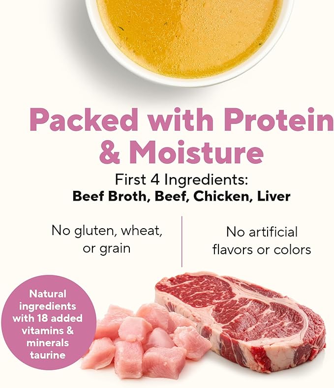 Dave's Pet Food Grain Free Wet Cat Food Pate (Beef & Chicken), Made in USA Naturally Healthy Canned, 12.5 oz Cans (12 Pack)
