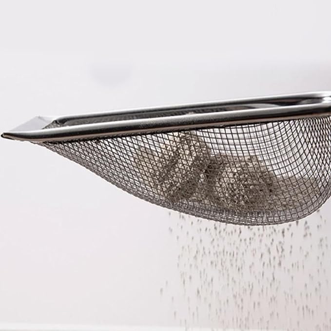 Cat Litter Scoop Stainless Steel Fine Mesh Cat Litter Shovel Litter Cleaner Corner Shovel Metal Litter Scoop for Reptile Terrarium Sand Waste, Beach Shovel(2.0 Mesh)