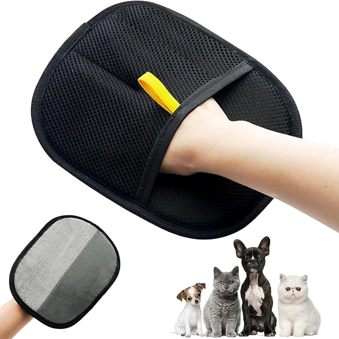 Double-Sided pet Grooming Gloves, Pet Gloves Grooming for Dogs, Cat Grooming Gloves, Celery Pets, Pet Grooming Gloves, Versatile Grooming Gloves for Washing, Deshedding, Drooming (1 Pcs)