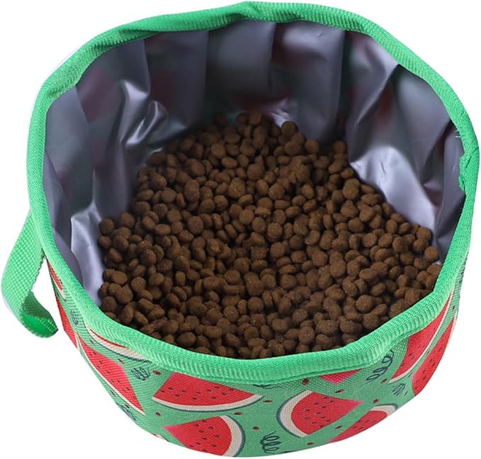 Pet Bowl Food Bowls Dogs Oxford Foldable Treat Dry Food Water Camping Feeding Watering Supplies Oxford Fabric Dog Lightweight Travel Outdoor Feeding