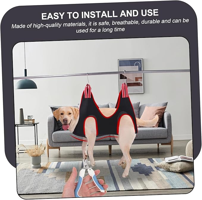 UPKOCH 1set Household Grooming Hammock for Cats and Dogs Easy to Use Nail Clipper Comb and Trimming Tools Lightweight Washable for Pets